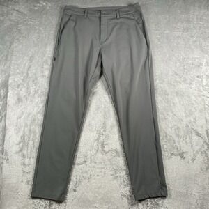 BYLT Everyday Pants 2.0 Mens 36 (fit 33x30) Grey Slim Fit Stretch Zip Pocket